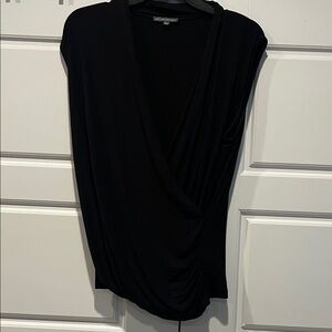 Adrianna Papell Black Drape Blouse